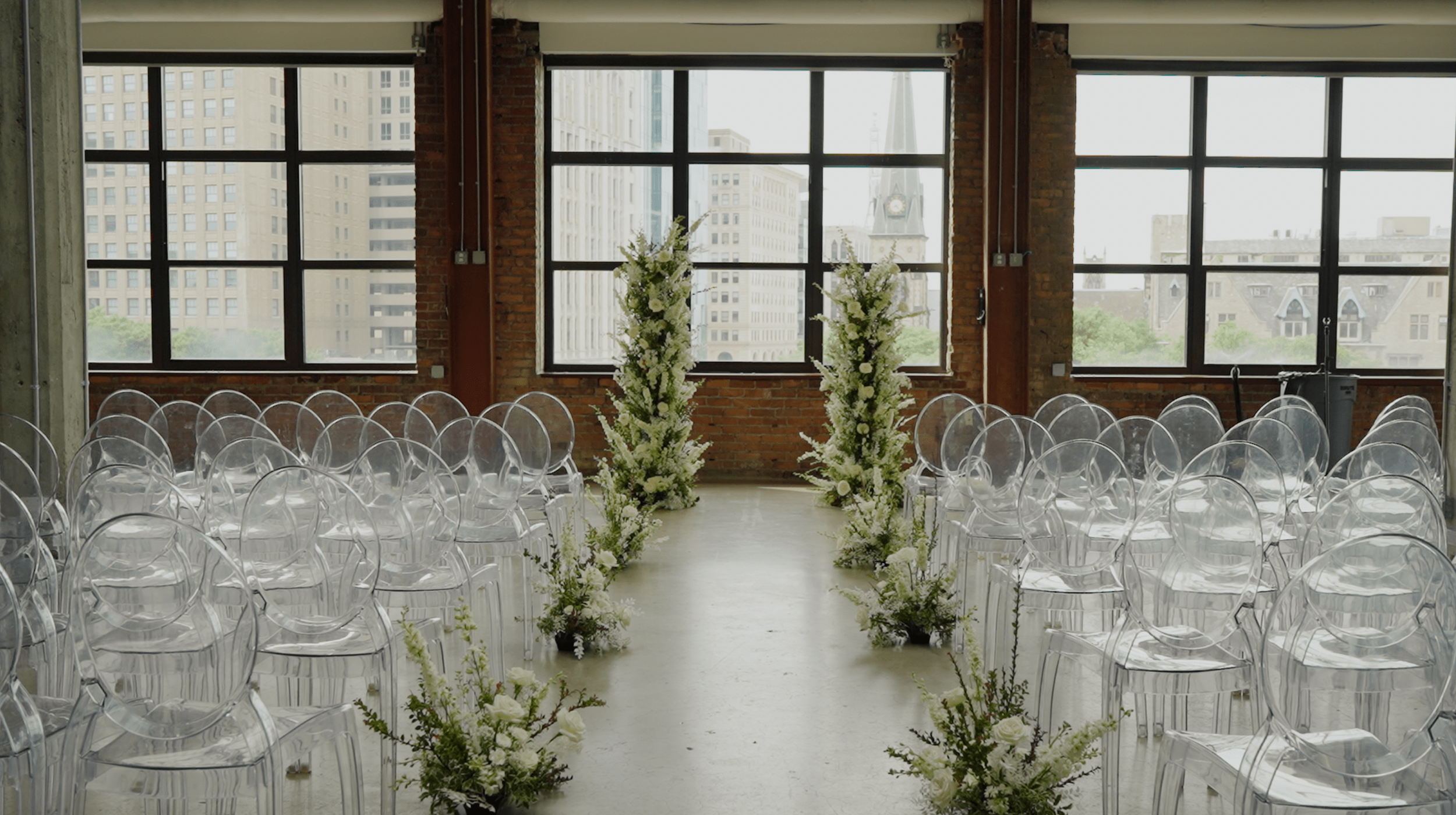 wedding ceremony at the madison in detroit michigan